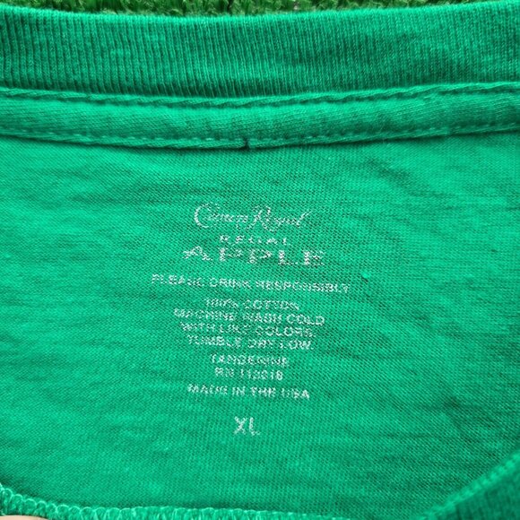 Crown Royal Tshirt Mens XL Green Short Sleeve Regal Apple Whiskey - Picture 5 of 6